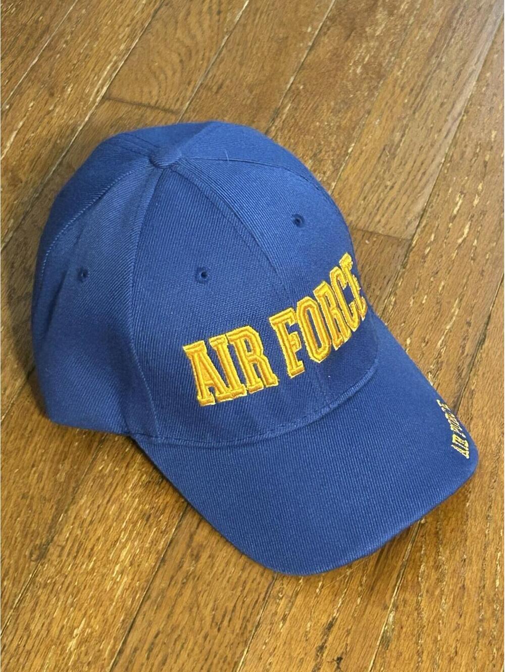 Air Force 3D Gold Letter USAF Royal Blue Embroidered Cap Hat